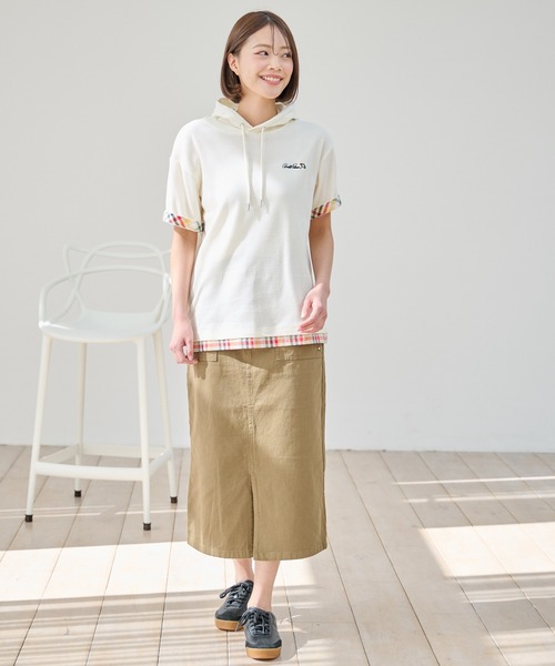 Arnold Palmer（アーノルドパーマー）の「ハニカムワッフル シェア 半袖 フーディ（パーカー・レディース・ライトベージュ/アイボリー/ネイビー・LL/L/M/S/XS）」の9枚目の写真