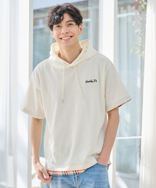 Arnold Palmer（アーノルドパーマー）の「ハニカムワッフル シェア 半袖 フーディ（パーカー・レディース・ライトベージュ/アイボリー/ネイビー・LL/L/M/S/XS）」の5枚目の写真