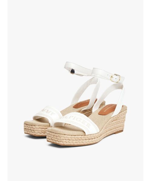 TOMMY HILFIGER（トミーヒルフィガー）の「トミーヒルフィガーミッドウェッジエスパドリーユ（サンダル・レディース・ネイビー/ホワイト・23cm/23.5cm/24cm）」の2枚目の写真