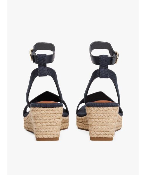 TOMMY HILFIGER（トミーヒルフィガー）の「トミーヒルフィガーミッドウェッジエスパドリーユ（サンダル・レディース・ネイビー/ホワイト・23cm/23.5cm/24cm）」の6枚目の写真