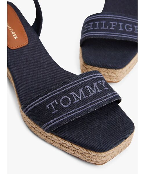 TOMMY HILFIGER（トミーヒルフィガー）の「トミーヒルフィガーミッドウェッジエスパドリーユ（サンダル・レディース・ネイビー/ホワイト・23cm/23.5cm/24cm）」の8枚目の写真