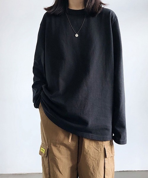 maison de LATIR（メゾンドラティール）の「着回し抜群なシンプルレターロゴロンT 合わせやすい春コーデトップス（Tシャツ/カットソー・レディース・ブラック/ブラック系その他/ホワイト系その他2/ホワイト/ブラウン/ホワイト系その他・M/L/XL）」の5枚目の写真