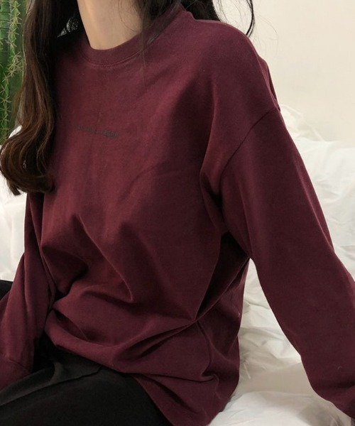 maison de LATIR（メゾンドラティール）の「着回し抜群なシンプルレターロゴロンT 合わせやすい春コーデトップス（Tシャツ/カットソー・レディース・ブラック/ブラック系その他/ホワイト系その他2/ホワイト/ブラウン/ホワイト系その他・M/L/XL）」の6枚目の写真