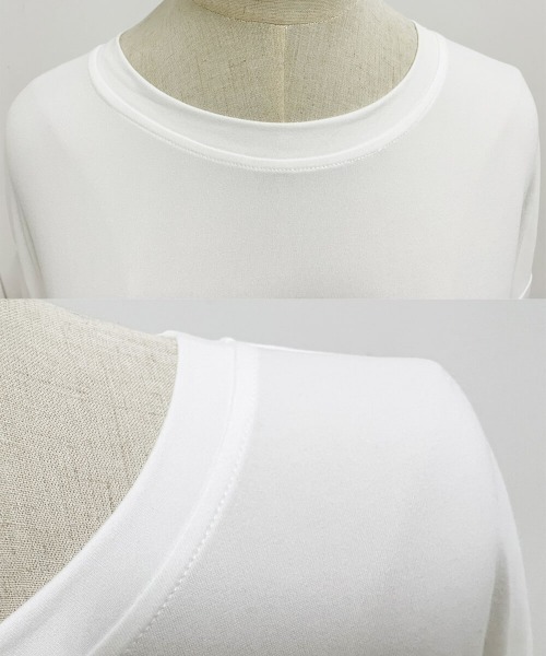 maison de LATIR（メゾンドラティール）の「着回し抜群なシンプルレターロゴロンT 合わせやすい春コーデトップス（Tシャツ/カットソー・レディース・ブラック/ブラック系その他/ホワイト系その他2/ホワイト/ブラウン/ホワイト系その他・M/L/XL）」の20枚目の写真