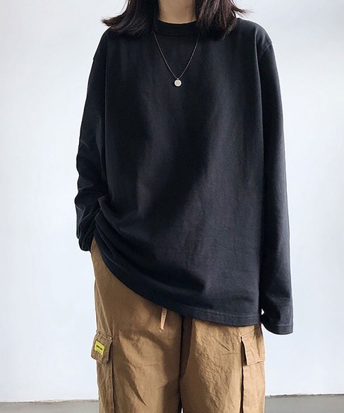 maison de LATIR（メゾンドラティール）の「着回し抜群なシンプルレターロゴロンT 合わせやすい春コーデトップス（Tシャツ/カットソー・レディース・ブラック/ブラック系その他/ホワイト系その他2/ホワイト/ブラウン/ホワイト系その他・M/L/XL）」の15枚目の写真