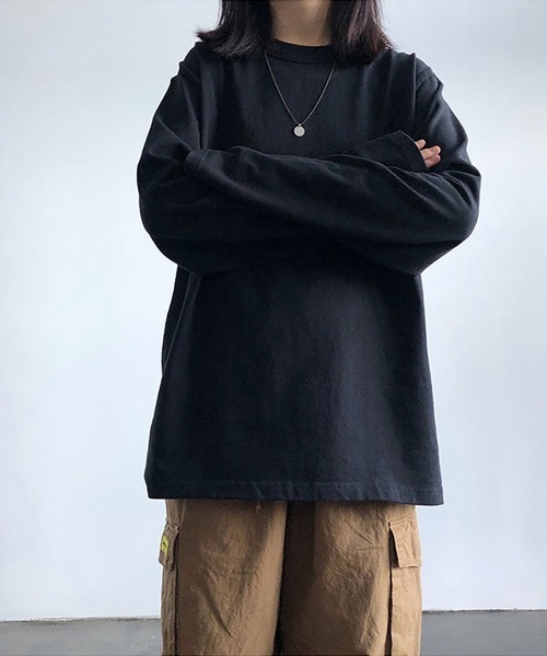 maison de LATIR（メゾンドラティール）の「着回し抜群なシンプルレターロゴロンT 合わせやすい春コーデトップス（Tシャツ/カットソー・レディース・ブラック/ブラック系その他/ホワイト系その他2/ホワイト/ブラウン/ホワイト系その他・M/L/XL）」の16枚目の写真