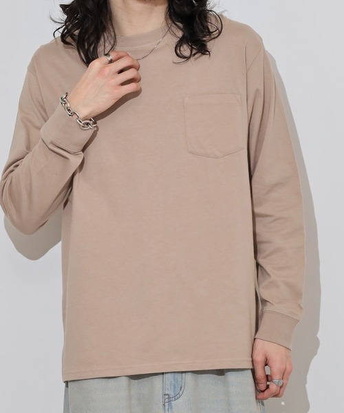 FUNALIVE（ファンアライブ）の「無地　クルーネックロンT（Tシャツ/カットソー・レディース・ブラック/ホワイト/グリーン/ネイビー/ベージュ/杢グレー・M/L/LL/3L/S）」の19枚目の写真
