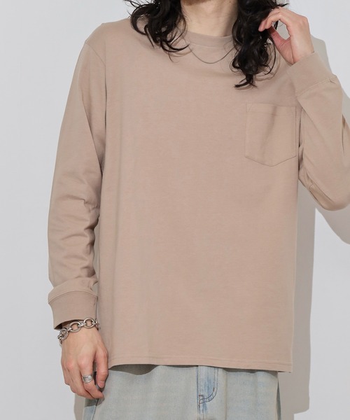 FUNALIVE（ファンアライブ）の「無地　クルーネックロンT（Tシャツ/カットソー・レディース・ブラック/ホワイト/グリーン/ネイビー/ベージュ/杢グレー・M/L/LL/3L/S）」の17枚目の写真