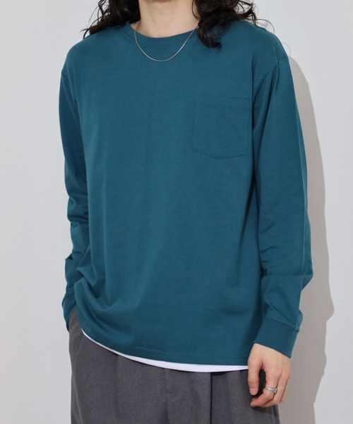 FUNALIVE（ファンアライブ）の「無地　クルーネックロンT（Tシャツ/カットソー・レディース・ブラック/ホワイト/グリーン/ネイビー/ベージュ/杢グレー・M/L/LL/3L/S）」の21枚目の写真