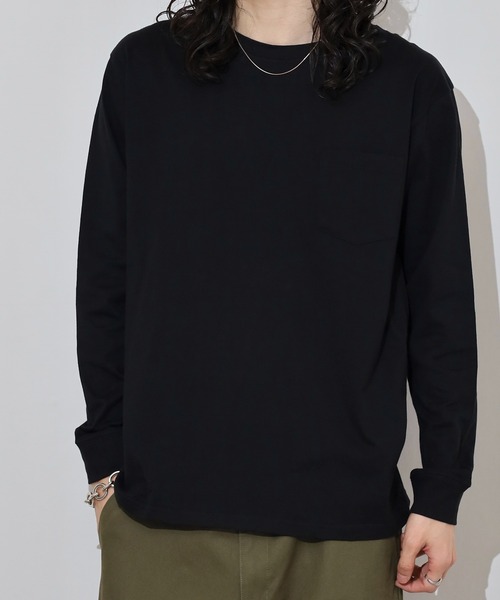 FUNALIVE（ファンアライブ）の「無地　クルーネックロンT（Tシャツ/カットソー・レディース・ブラック/ホワイト/グリーン/ネイビー/ベージュ/杢グレー・M/L/LL/3L/S）」の12枚目の写真