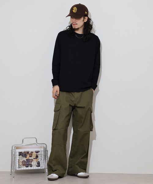 FUNALIVE（ファンアライブ）の「無地　クルーネックロンT（Tシャツ/カットソー・レディース・ブラック/ホワイト/グリーン/ネイビー/ベージュ/杢グレー・M/L/LL/3L/S）」の13枚目の写真