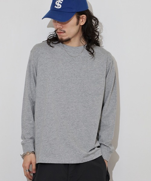 FUNALIVE（ファンアライブ）の「無地　クルーネックロンT（Tシャツ/カットソー・レディース・ブラック/ホワイト/グリーン/ネイビー/ベージュ/杢グレー・M/L/LL/3L/S）」の14枚目の写真