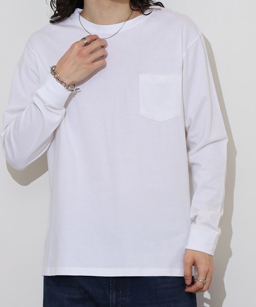 FUNALIVE（ファンアライブ）の「無地　クルーネックロンT（Tシャツ/カットソー・レディース・ブラック/ホワイト/グリーン/ネイビー/ベージュ/杢グレー・M/L/LL/3L/S）」の8枚目の写真