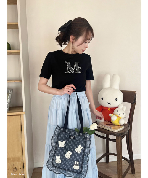 Miffy（ ミッフィー）の「miffy ギンガムメッシュトート（トートバッグ・レディース・グリーン/ブラック/ブルー/ベージュ・FREE）」の8枚目の写真