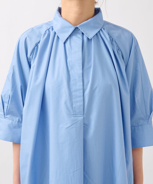 un dix cors（アンディコール）の「《新色追加》スキッパーシャツワンピース（シャツワンピース・レディース・チャコールグレー/ブルー/イエロー・FREE）」の19枚目の写真