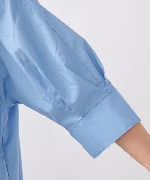 un dix cors（アンディコール）の「《新色追加》スキッパーシャツワンピース（シャツワンピース・レディース・チャコールグレー/ブルー/イエロー・FREE）」の22枚目の写真