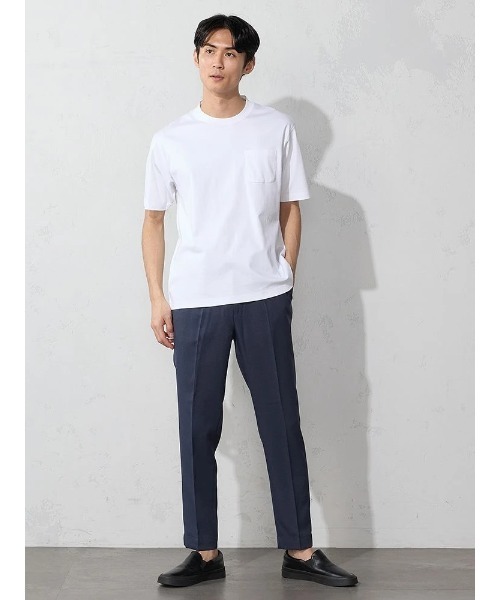 Perfect Suit FActory（パーフェクトスーツファクトリー）の「接触冷感　スマート半袖Tシャツ＜超長綿＞ホワイト/ブラック/グレー（Tシャツ/カットソー・メンズ・ライトグレー/ブラック/ホワイト・M/LL/L）」の15枚目の写真