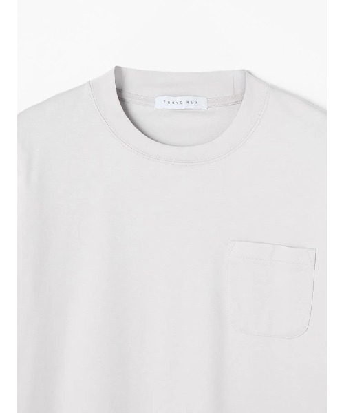 Perfect Suit FActory（パーフェクトスーツファクトリー）の「接触冷感　スマート半袖Tシャツ＜超長綿＞ホワイト/ブラック/グレー（Tシャツ/カットソー・メンズ・ライトグレー/ブラック/ホワイト・M/LL/L）」の9枚目の写真