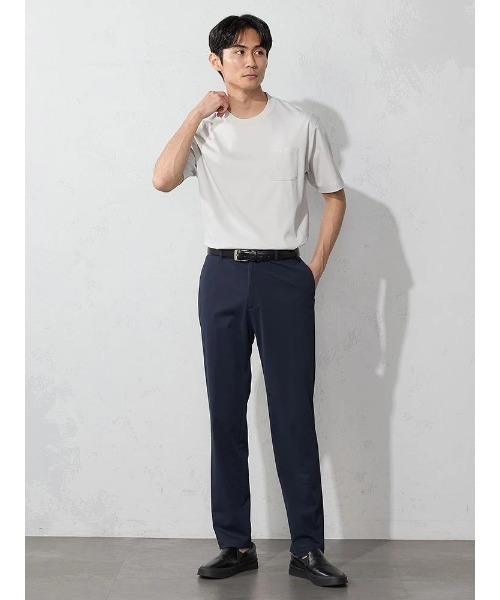 Perfect Suit FActory（パーフェクトスーツファクトリー）の「接触冷感　スマート半袖Tシャツ＜超長綿＞ホワイト/ブラック/グレー（Tシャツ/カットソー・メンズ・ライトグレー/ブラック/ホワイト・M/LL/L）」の12枚目の写真