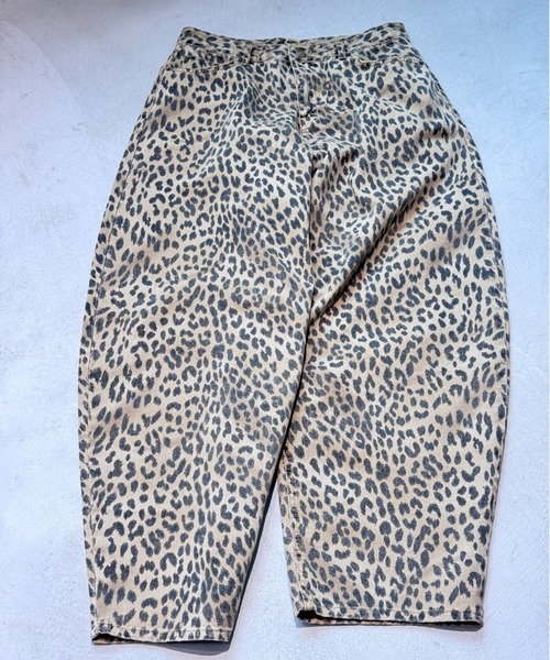 セール】【バレル型】レオパード体形カバーパンツ（デニムパンツ