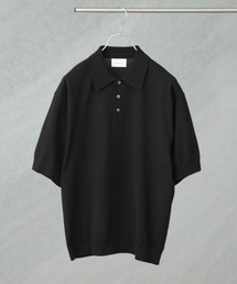 reverve 半袖スキッパーポロシャツ　crepuscule クレプスキュール reverve 半袖スキッパーポロシャツcrepuscule クレプスキュール