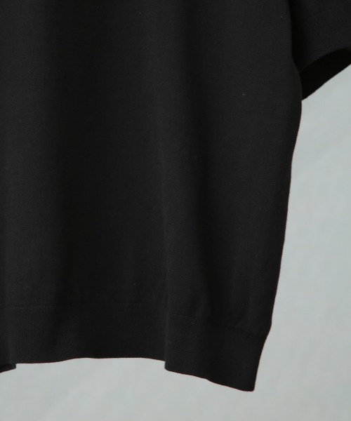 crepuscule（クレプスキュール）の「crepuscule/別注 S/S KNIT POLO（ポロシャツ・メンズ・オフホワイト/ブルー/ブラック/レッド/チャコール・L/M）」の9枚目の写真