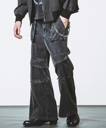 【NO ID.】Flap Zip Wide Pants / フラップ ジップ ワイド パンツ