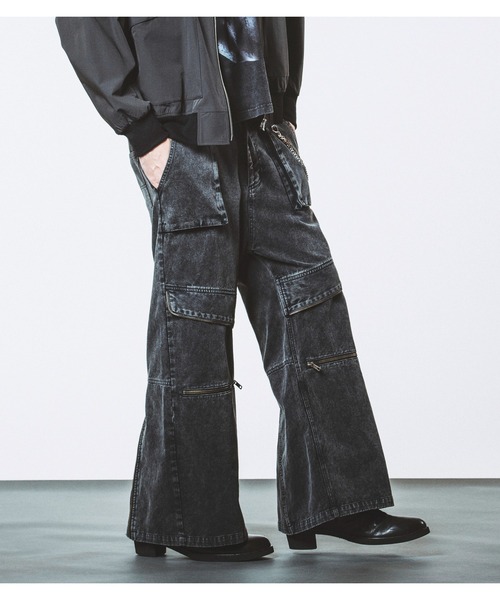 NO ID.(ノーアイディ)の「【NO ID.】Flap Zip Wide Pants / フラップ ジップ ワイド パンツ(その他パンツ・メンズ・ブラック/グレー・2/1)」の13枚目の写真