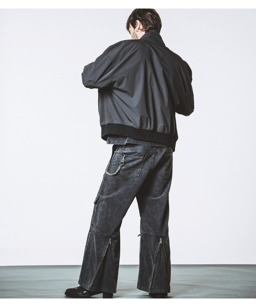 セール】【NO ID.】Flap Zip Wide Pants / フラップ ジップ ワイド