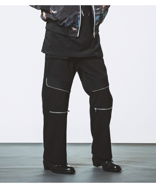 NO ID.(ノーアイディ)の「【NO ID.】Flap Zip Wide Pants / フラップ ジップ ワイド パンツ(その他パンツ・メンズ・ブラック/グレー・2/1)」の22枚目の写真