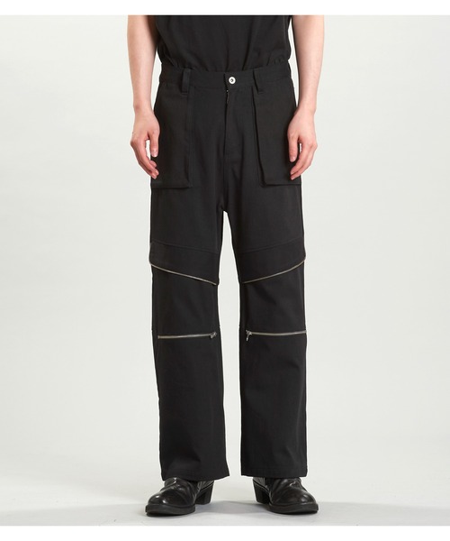 NO ID.(ノーアイディ)の「【NO ID.】Flap Zip Wide Pants / フラップ ジップ ワイド パンツ(その他パンツ・メンズ・ブラック/グレー・2/1)」の5枚目の写真