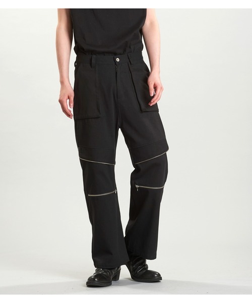 NO ID.(ノーアイディ)の「【NO ID.】Flap Zip Wide Pants / フラップ ジップ ワイド パンツ(その他パンツ・メンズ・ブラック/グレー・2/1)」の7枚目の写真