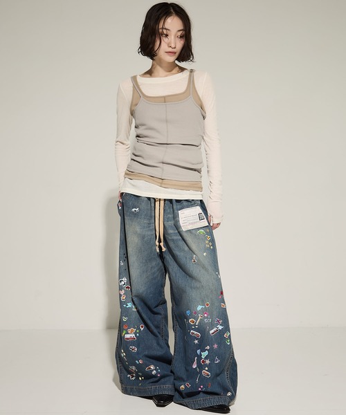 STUDIOUS / 3layered jersey top ブラック STUDIOUS/ステュディオス】3 Layered Jersey Top/レイヤード