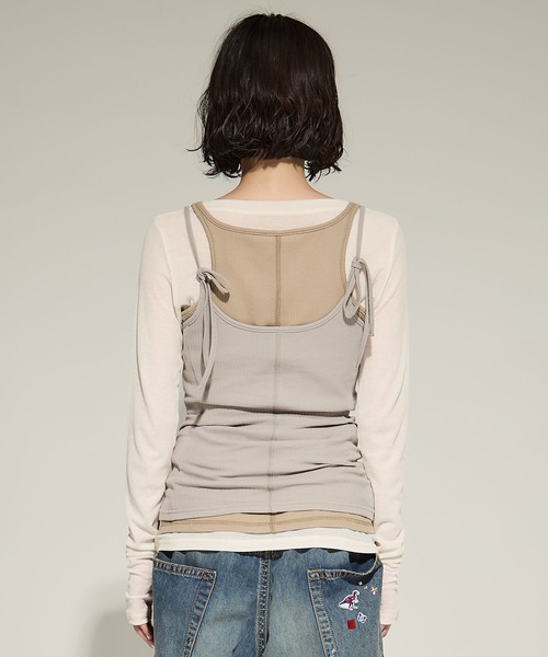 STUDIOUS / 3layered jersey top ブラック セール】【STUDIOUS/ステュディオス】3 Layered Jersey Top