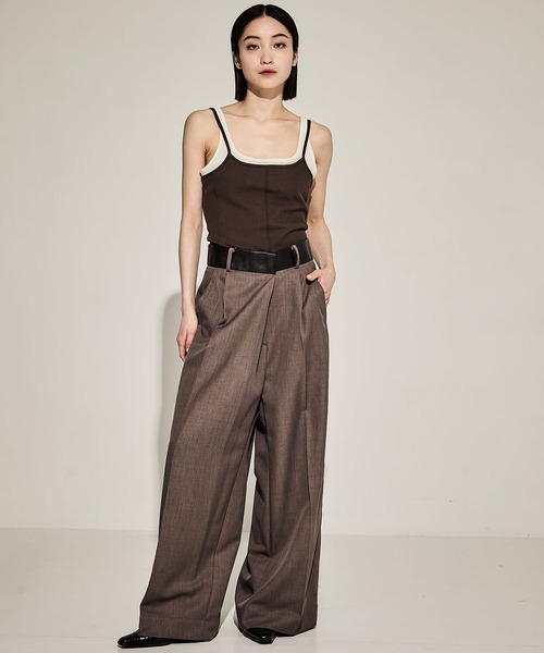 STUDIOUS / 3layered jersey top ブラック STUDIOUS/ステュディオス】3 Layered Jersey Top/レイヤード
