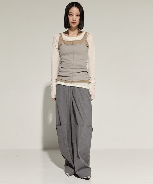 セール】【STUDIOUS/ステュディオス】3 Layered Jersey Top