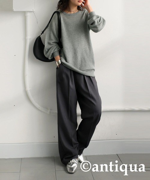 antiqua(アンティカ)の「シアーニット(ニット/セーター・レディース・イエロー/ネイビー/ブラック/ブルー/グレー・ONESIZE)」の11枚目の写真