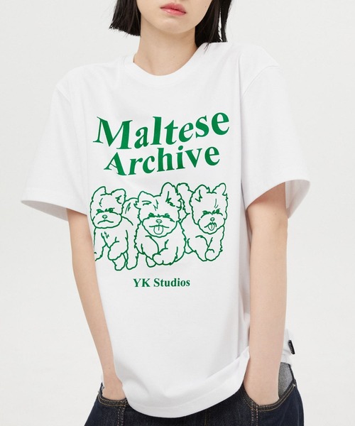 WaiKei（ワイケイ）の「★K-POPアイドル着用【UNISEX】Wai Kei／アーカイブラグランT（Tシャツ/カットソー・レディース・ピンク/ホワイト/ブラック・LARGE/MEDIUM）」の2枚目の写真