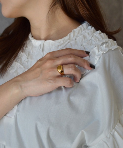 BROTHERHOOD(ブラザーフッド)の「【earyear】Puffy Heart design peti Volume Ring(リング・レディース・シルバー/ゴールド・MEDIUM/LARGE)」の11枚目の写真