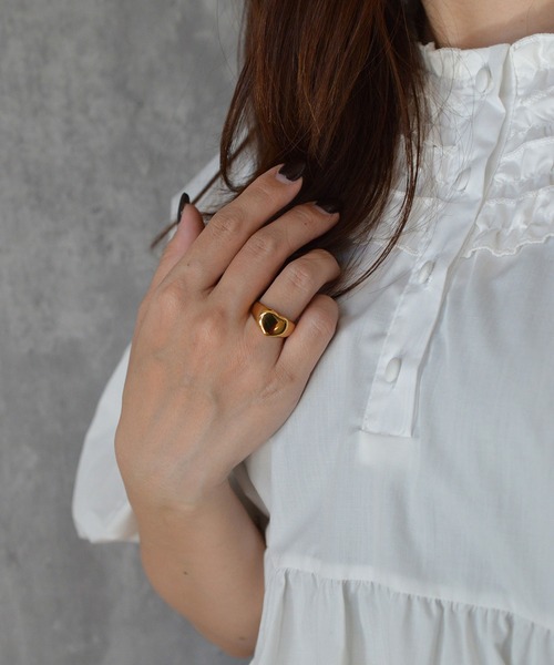 BROTHERHOOD(ブラザーフッド)の「【earyear】Puffy Heart design peti Volume Ring(リング・レディース・シルバー/ゴールド・MEDIUM/LARGE)」の14枚目の写真
