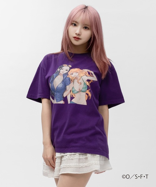 ZOZO(ゾゾ)の「ONE PIECE × ZOZOTOWN T-SHIRTS ナミ&ロビン(Tシャツ/カットソー・メンズ・スミクロ/パープル・M/L/XL)」の6枚目の写真