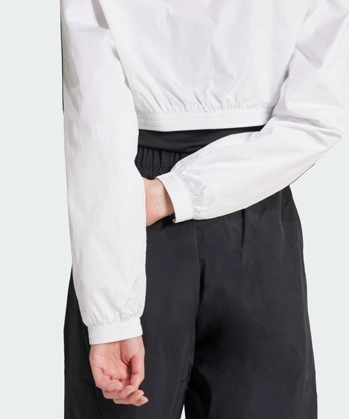 adidas（アディダス）の「アディカラー チームガイスト クロップド トラックトップ / ジャージ / トラックジャケット / アディダスオリジナルス adidas Originals（ナイロンジャケット・レディース・イエロー/ホワイト/グレー・XX-LARGE/LARGE/MEDIUM/SMALL/X-LARGE/X-SMALL）」の6枚目の写真