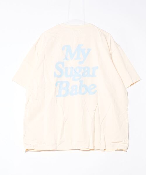 My sugar Babe（マイシュガーベイブ）の「MSB logo print tee（Tシャツ/カットソー・メンズ・アイボリー/グリーン・X-LARGE/LARGE/MEDIUM）」の3枚目の写真