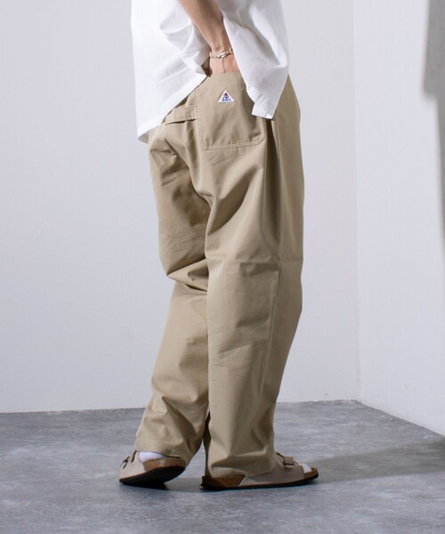 GEVACO（ゲバコ）の「【GEVACO/ゲバコ】タック入り テーパード チノパンツ ワイドテーパード（チノパンツ・メンズ・ベージュ/ブラック・M/L）」の6枚目の写真