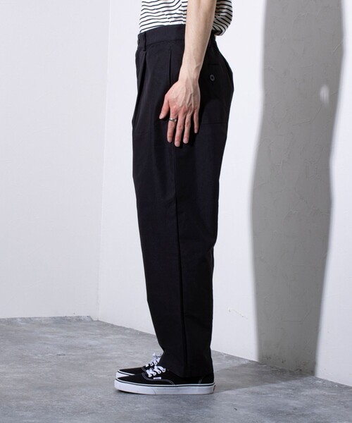 GEVACO（ゲバコ）の「【GEVACO/ゲバコ】タック入り テーパード チノパンツ ワイドテーパード（チノパンツ・メンズ・ベージュ/ブラック・M/L）」の20枚目の写真