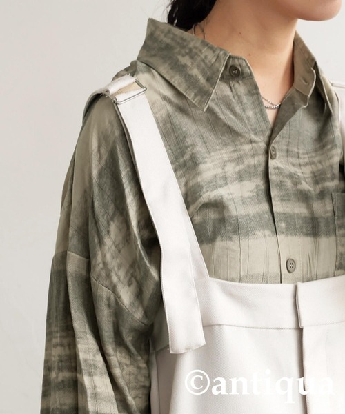 antiqua(アンティカ)の「ニュアンス柄シャツ(シャツ/ブラウス・レディース・ブラック/ベージュ系その他・ONESIZE)」の14枚目の写真