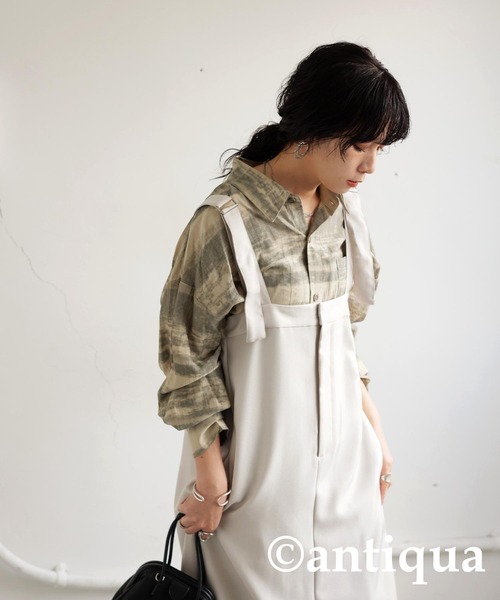 antiqua(アンティカ)の「ニュアンス柄シャツ(シャツ/ブラウス・レディース・ブラック/ベージュ系その他・ONESIZE)」の15枚目の写真