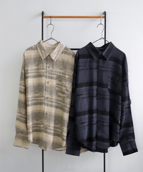 antiqua(アンティカ)の「ニュアンス柄シャツ(シャツ/ブラウス・レディース・ブラック/ベージュ系その他・ONESIZE)」の16枚目の写真