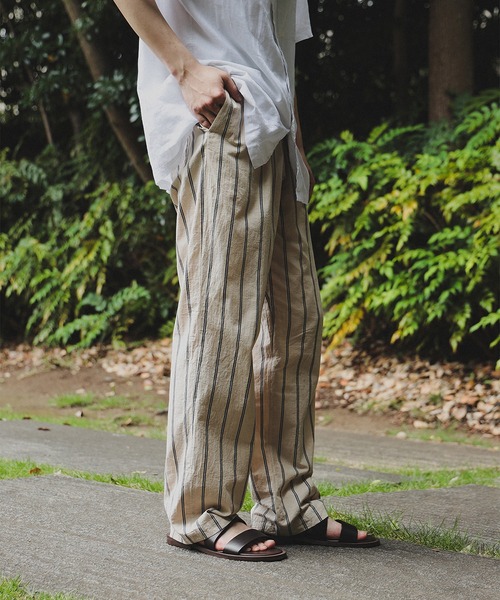 FIDRA ストライプ ベージュ パンツ XL FIDRA ストライプ ベージュ パンツ XL FIDRA ストライプ