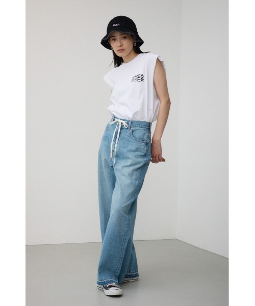 AZUL by moussy（アズールバイマウジー）の「RVCA×AZUL ノースリーブT（Tシャツ/カットソー・メンズ・ブラック/ホワイト・FREE）」の5枚目の写真